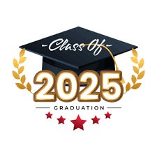 Picture of grad cap with "Class of 2025 Graduation"